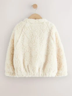 Next Cream Sunflower Borg Jacket (3-16yrs) Online