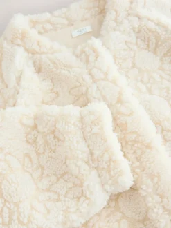 Next Cream Sunflower Borg Jacket (3-16yrs) Online