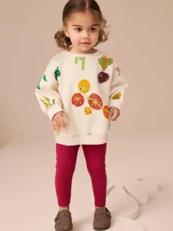 Next Sweatshirt and Leggings Set (3mths-7yrs) Cream Vegetable Characters Best