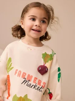Next Sweatshirt and Leggings Set (3mths-7yrs) Cream Vegetable Characters Best