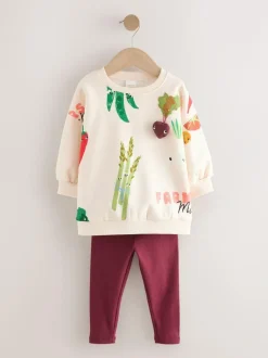 Next Sweatshirt and Leggings Set (3mths-7yrs) Cream Vegetable Characters Best