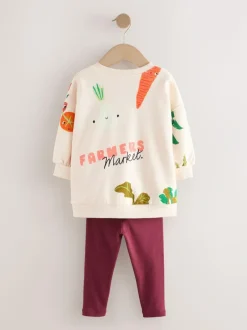 Next Sweatshirt and Leggings Set (3mths-7yrs) Cream Vegetable Characters Best
