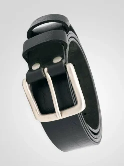 D555 Gavin Hand Crafted Real Leather Hide Belt 3.7 Cm Width Black