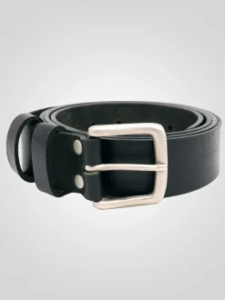 D555 Gavin Hand Crafted Real Leather Hide Belt 3.7 Cm Width Black
