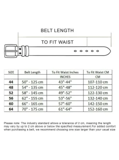 D555 Gavin Hand Crafted Real Leather Hide Belt 3.7 Cm Width Black