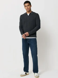 Next Dark Blue - ThermoGen Straight Fit Motionflex Jeans Hot