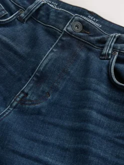 Next Dark Blue - ThermoGen Straight Fit Motionflex Jeans Hot