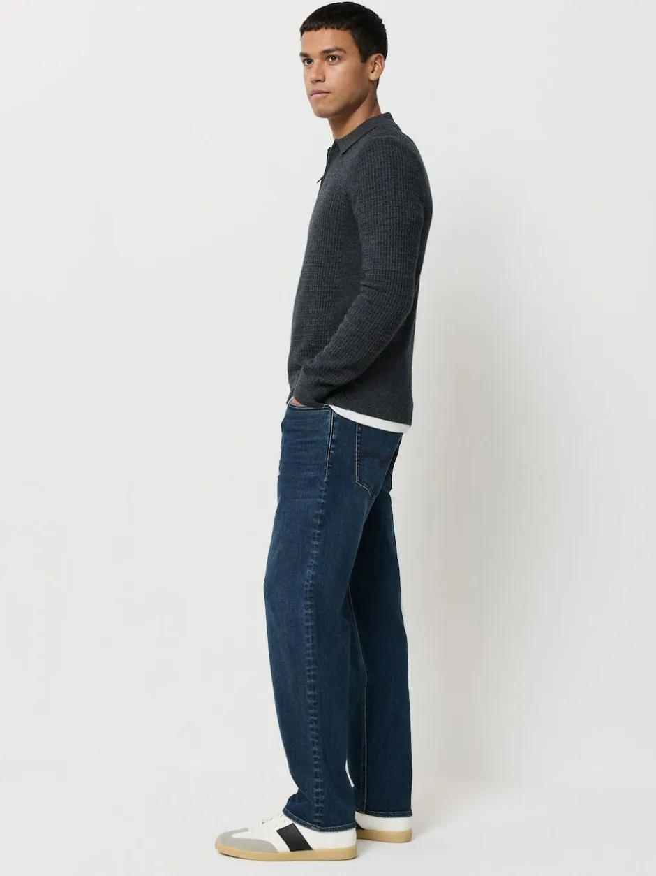 Next Dark Blue - ThermoGen Straight Fit Motionflex Jeans Hot