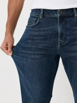 Next Dark Blue - ThermoGen Straight Fit Motionflex Jeans Hot