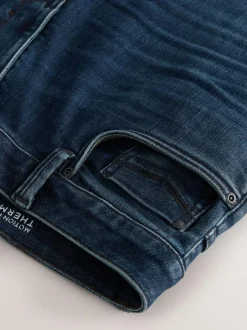 Next Dark Blue - ThermoGen Straight Fit Motionflex Jeans Hot