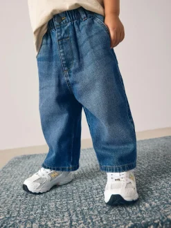 Next Dark Blue Denim Wide Leg Jeans (3mths-7yrs) New