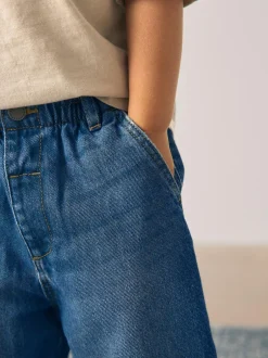 Next Dark Blue Denim Wide Leg Jeans (3mths-7yrs) New