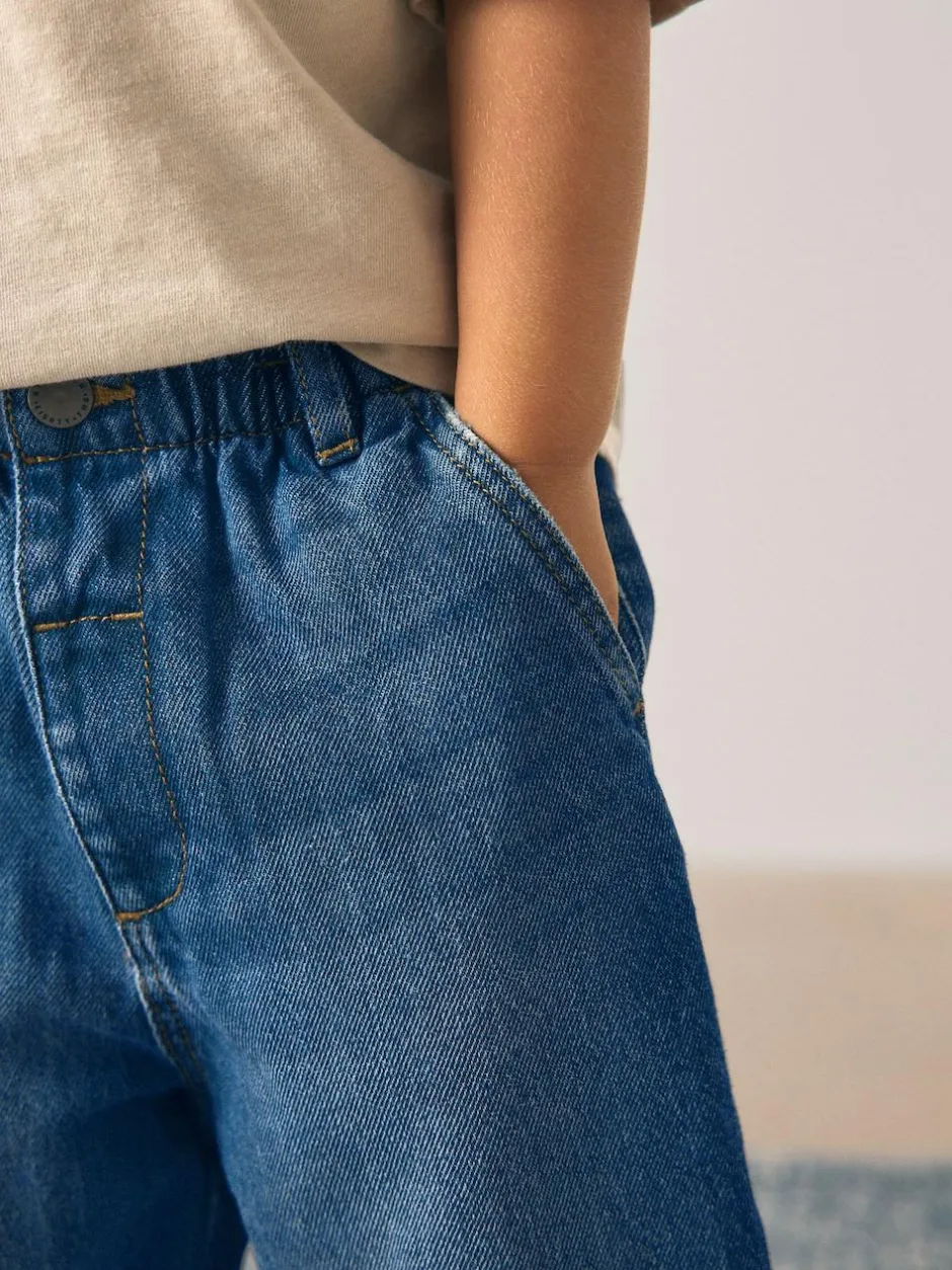 Next Dark Blue Denim Wide Leg Jeans (3mths-7yrs) New