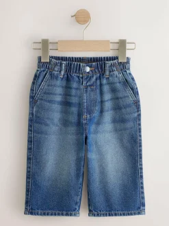 Next Dark Blue Denim Wide Leg Jeans (3mths-7yrs) New