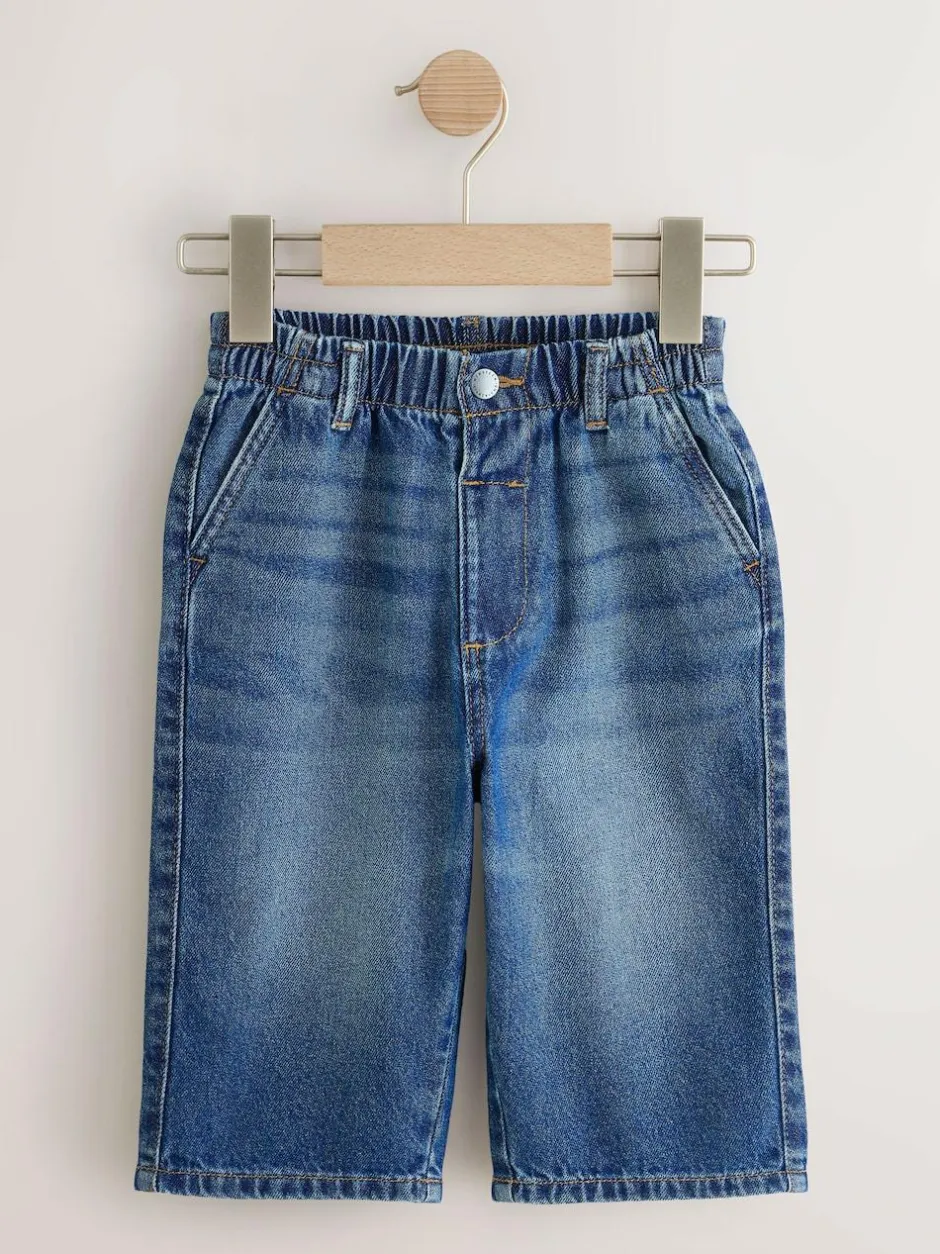 Next Dark Blue Denim Wide Leg Jeans (3mths-7yrs) New