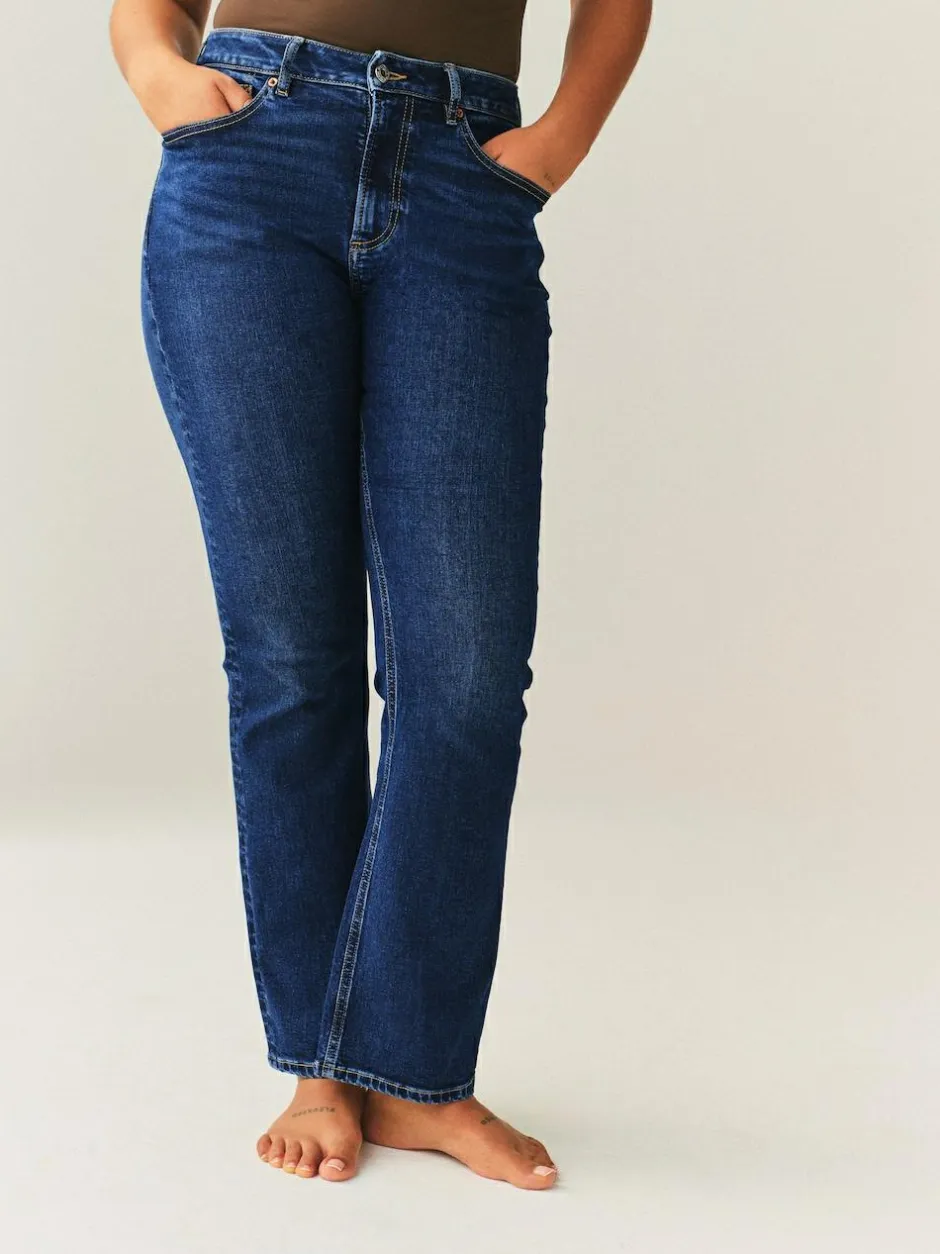 Next Dark Blue Hourglass Stretch Bootcut Denim Jeans New