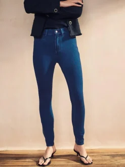 Next Jersey Denim Leggings Dark Blue New