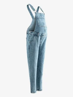 Next Dark Blue Maternity Denim Dungaree New