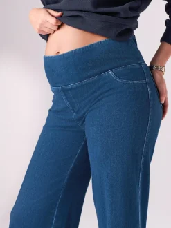 Next Dark Blue Maternity Wide Leg Denim Leggings Best