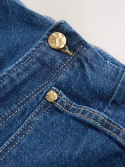 Next N Premium High Rise Patch Pocket Comfort Stretch Wide Leg Jeans Dark Blue Best