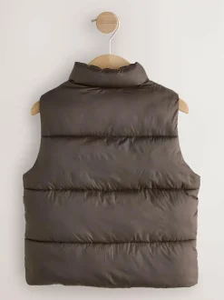 Next Dark Brown Padded Gilet (3mths-10yrs) Best