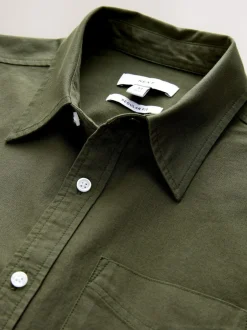 Next Dark Green Regular Fit Long Sleeve Oxford Shirt Best