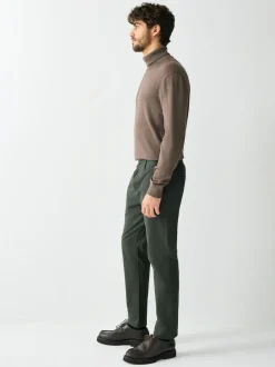 Next Dark Green Slim Fit Stretch Chinos Trousers Hot
