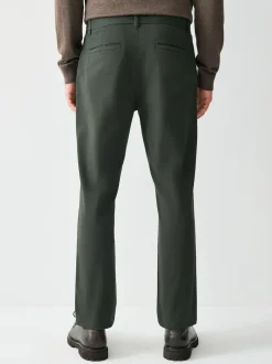 Next Dark Green Slim Fit Stretch Chinos Trousers Hot