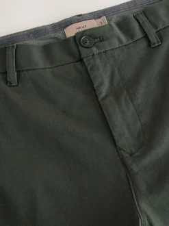 Next Dark Green Slim Fit Stretch Chinos Trousers Hot