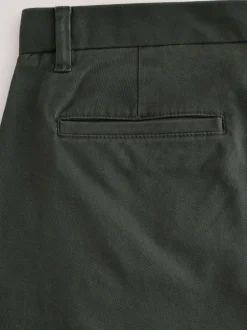 Next Dark Green Slim Fit Stretch Chinos Trousers Hot