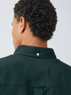 Next Dark Green Soft Touch Oxford Long Sleeve Shirt Online