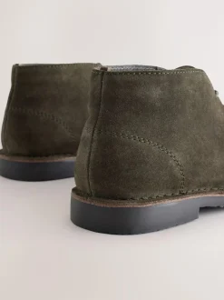 Next Dark Green Suede Desert Boots Discount