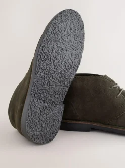 Next Dark Green Suede Desert Boots Discount