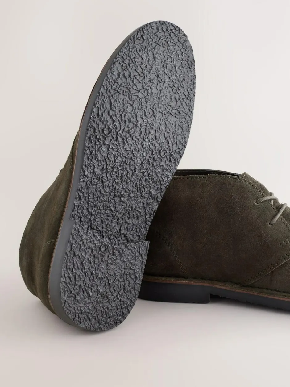 Next Dark Green Suede Desert Boots Discount