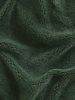 Next Dark Green Teddy Fleece Duvet Cover and Pillowcase Set Clearance