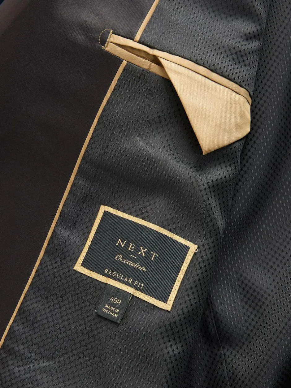 Next Regular Fit Velvet Blazer Dark Navy Blue Online