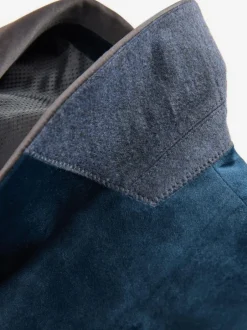 Next Regular Fit Velvet Blazer Dark Navy Blue Online