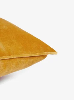 Next Dark Ochre Yellow 59 x 59cm Matte Velvet Cushion New