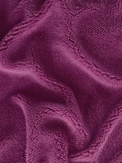 Next Dark Pink Teddy Fleece Duvet Cover and Pillowcase Set Online