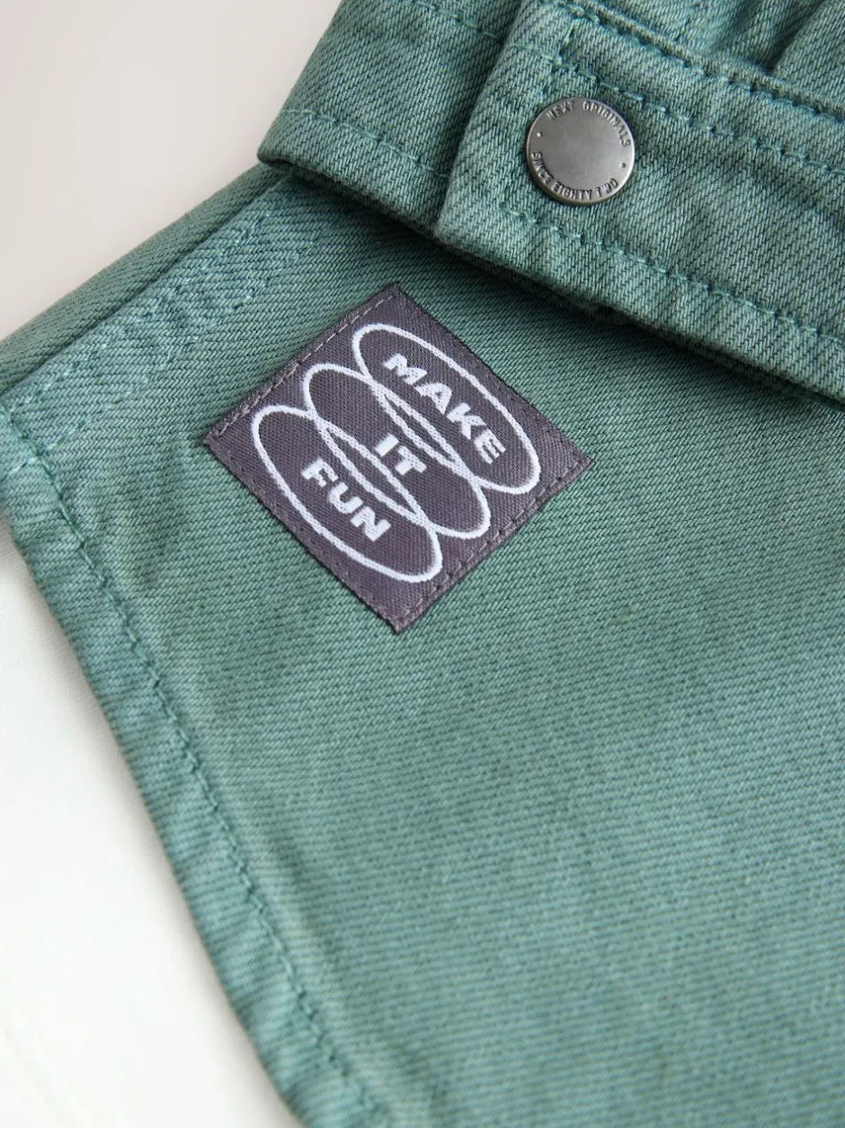 Next Twill Hooded Overshirt and T-Shirt Set (3mths-7yrs) Dark Teal Blue Discount