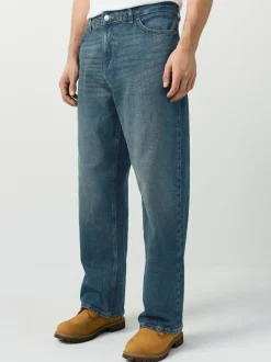 Next Dark Tint Baggy Fit Vintage Wash Denim Jeans Online