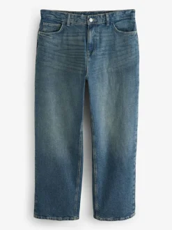 Next Dark Tint Baggy Fit Vintage Wash Denim Jeans Online