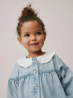 Next Denim Character Shirt Dress And Leggings Set (3mths-8yrs) Outlet