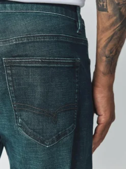 Next Denim Dark Blue Regular Tapered Fit Motionflex Jeans Online