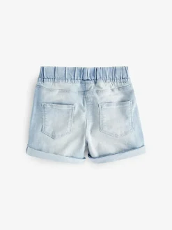 Next Denim Dark Wash 2 Pack Elasticated Waist Shorts (3mths-10yrs) Outlet