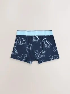 Next Junior Character Trunks 5 Pack (1.5-16yrs) Dino Checkerboard Hot