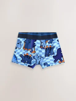 Next Junior Character Trunks 5 Pack (1.5-16yrs) Dino Checkerboard Hot