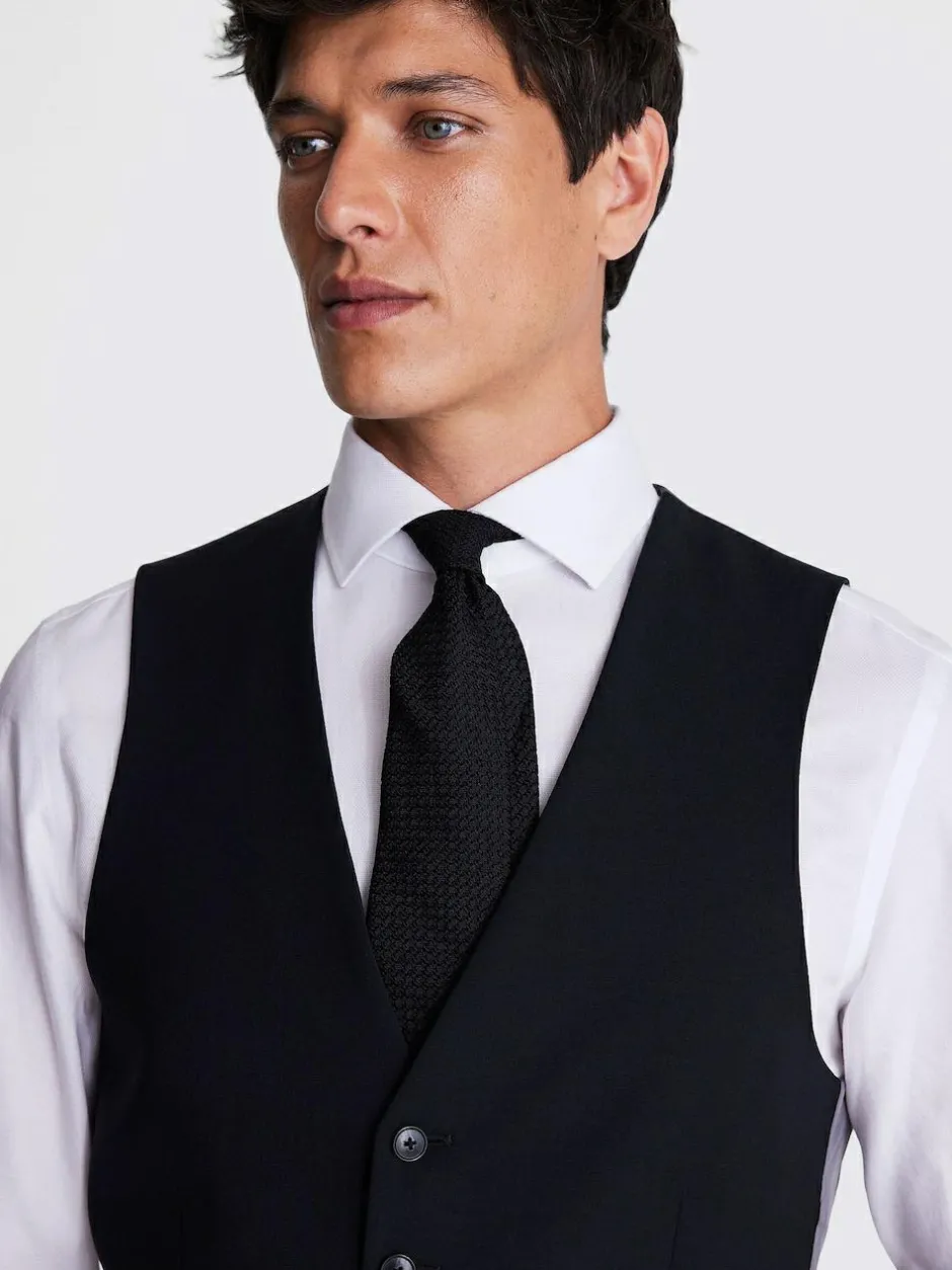 DKNY Slim Performance Suit Waistcoat Black Online