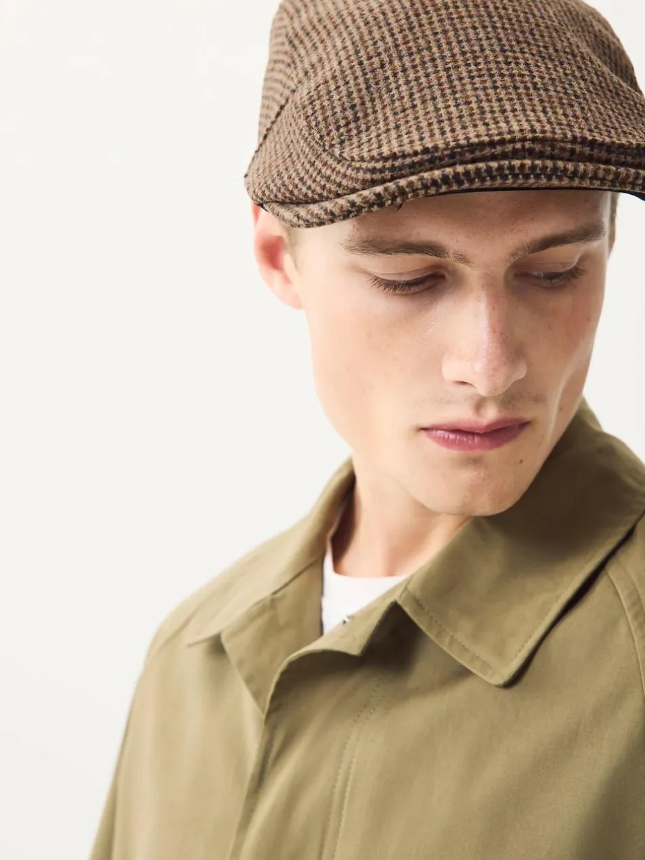 Next Dogtooth Brown Flat Cap Hot