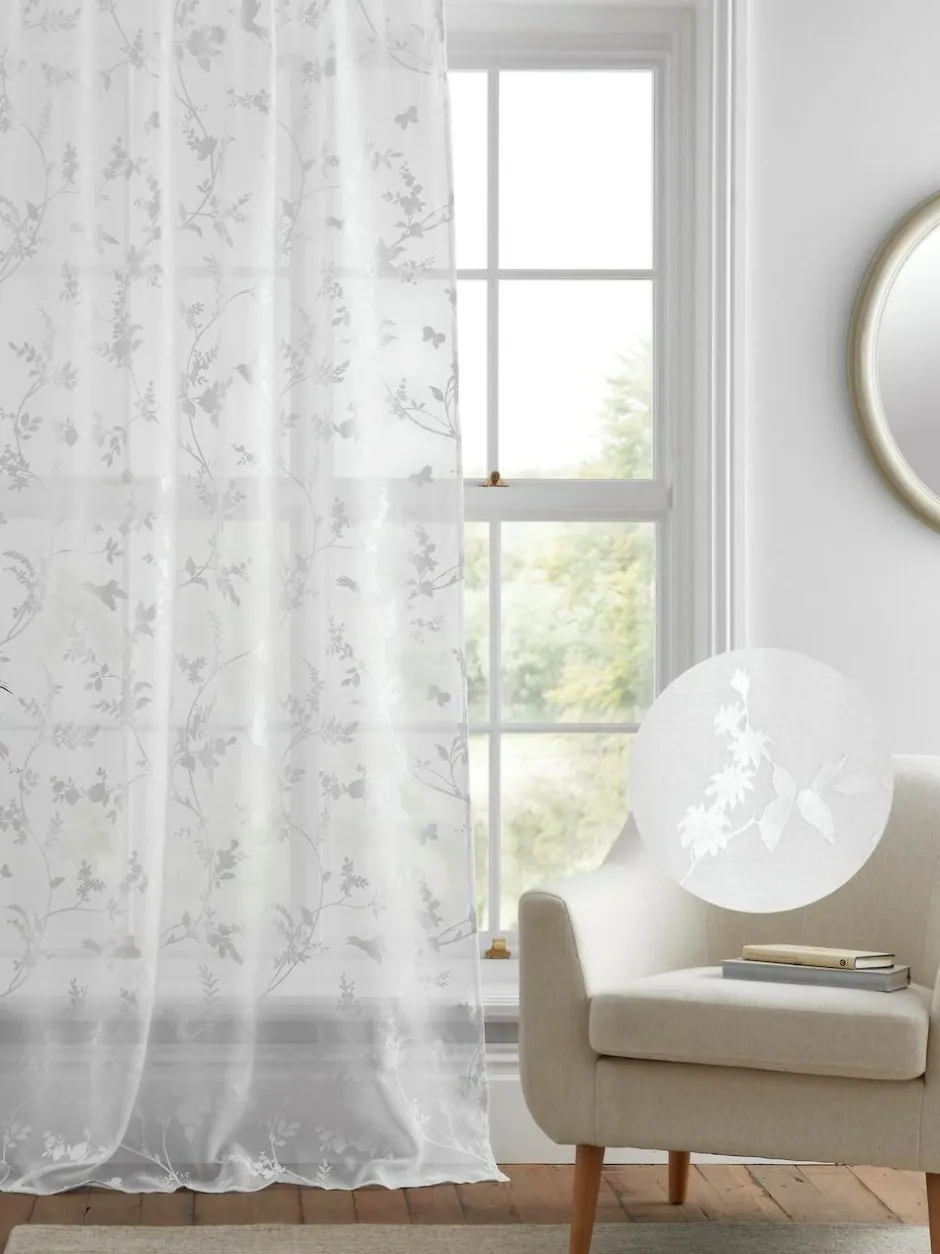 Dreams & Drapes White Darnley Voile Panel Discount